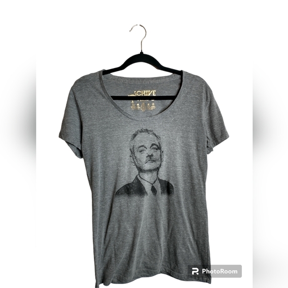 ☀️Chive Tees Bill Murray Heathered Gray t shirt, women's XL - Picture 1 of 5